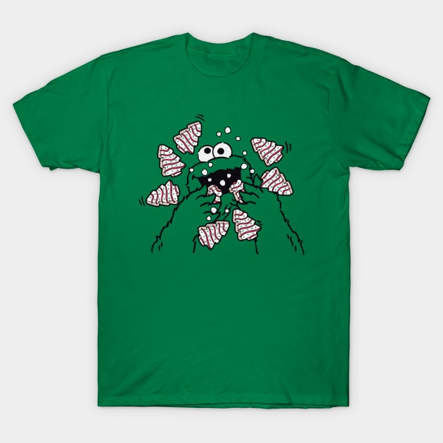 Christmas Tree Cake Monster T-Shirt by jerbing